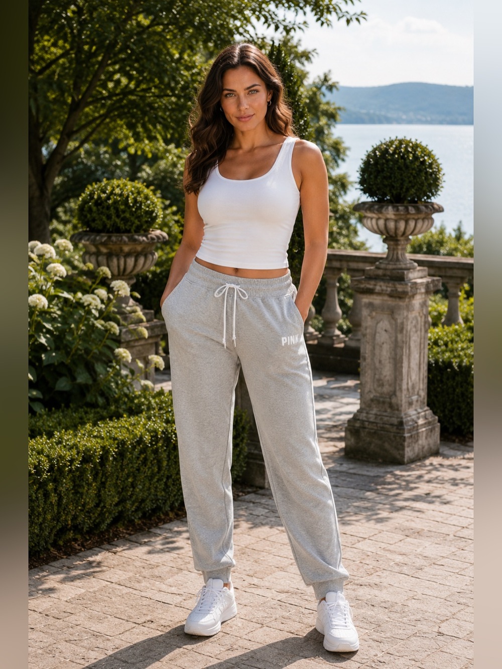 PINK Victoria's Secret Light Gray Men's Jogger Sweatpants